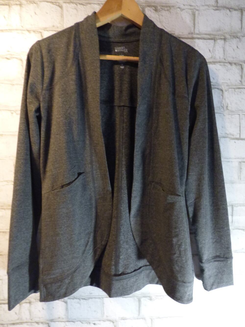 Market & Spruce Quick Dry Active SPF 40 Anti Odor Gray Cardigan XS NEW